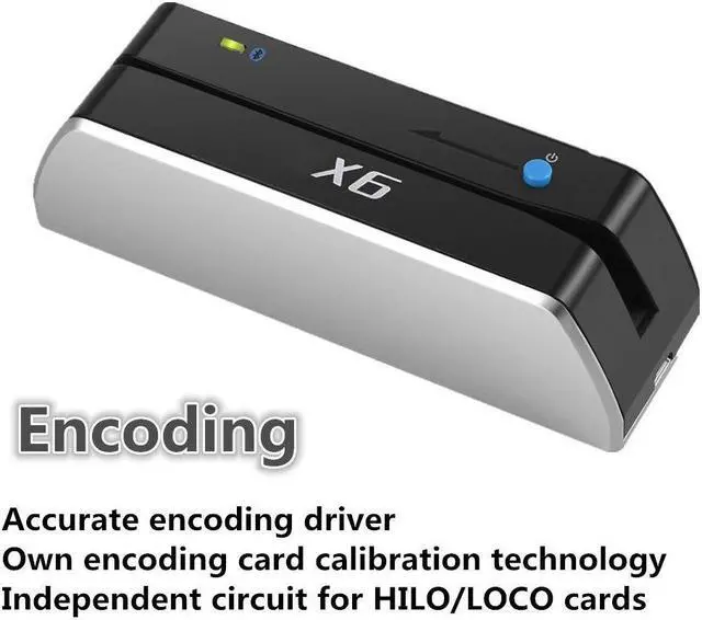 Alt view image 5 of 5 - Bluetooth X6BT Card Reader Writer Encoder Card Writer Device