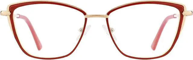 Main image of TIJN Stylish Cateye Metal Blue Light Blocking Glasses Lightweight Eyeglasses for Women Men(Ginevra)