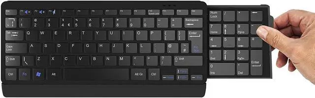Main image of Posturite Mini Arch Keyboard with Number Slide USB Wired Ergonomic
