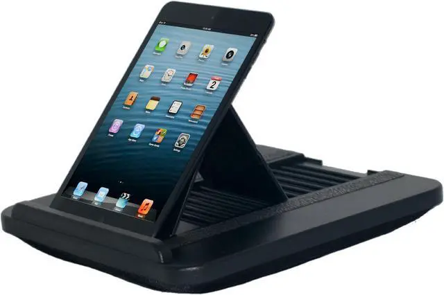 Main image of Padded Spaces Prop 'n Go Slim - Universal Portable Electronic Device Stand (Black, Memory Foam, 14 Adjustable Angles, Fits iPad, iPhone, Tablets, eReaders, Laptops up to 10 lb)