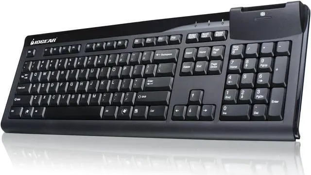 Main image of IOGEAR GKBSR201 104-Key Keyboard with Built-in Common Access Card Reader