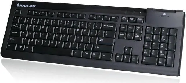 Alt view image 2 of 4 - IOGEAR GKBSR201 104-Key Keyboard with Built-in Common Access Card Reader
