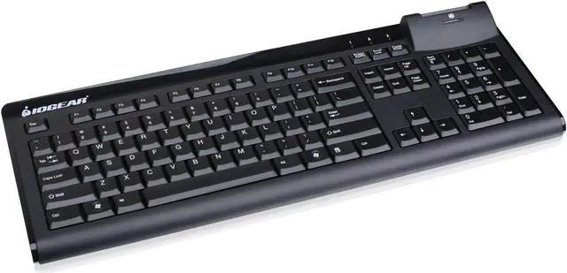 Alt view image 3 of 4 - IOGEAR GKBSR201 104-Key Keyboard with Built-in Common Access Card Reader