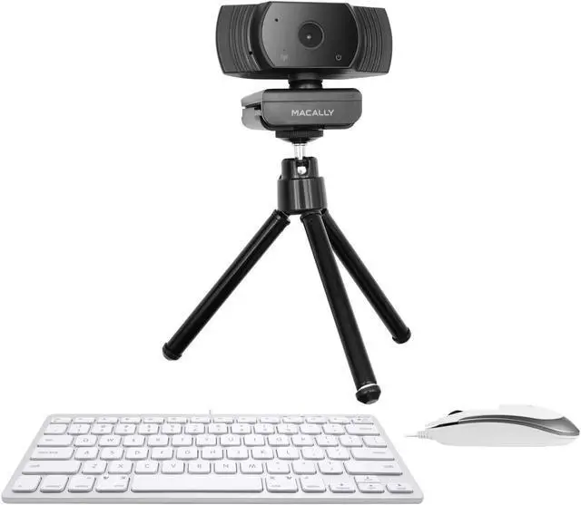 Main image of Macally Mini Keyboard & Mouse Combo and a 1080P Webcam, Excellent Wide Angles Videos