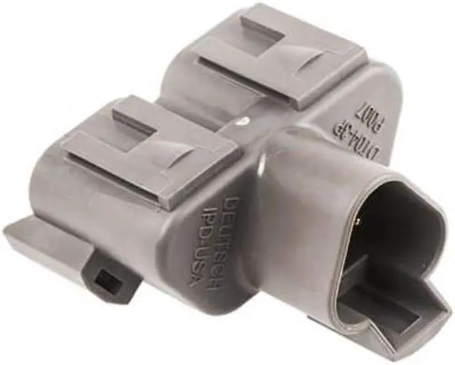 Main image of TE Connectivity DT04-3P-P007 Deutsch Automotive DT Series Triangular Receptacle, Inline Y-Splitter, Male Pin, 3 Pos