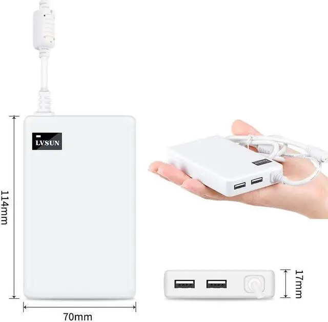 Alt view image 2 of 5 - Lvsun Universal Laptop Charger 90W, 65W 45W AC Power Adapter with 12 Tips, for HP Acer Lenove Dell Samsung Gateway Notebook Sony JBL IBM Fujitsu Ultrabook, DC 18.5V 19V 19.5V 20V- White