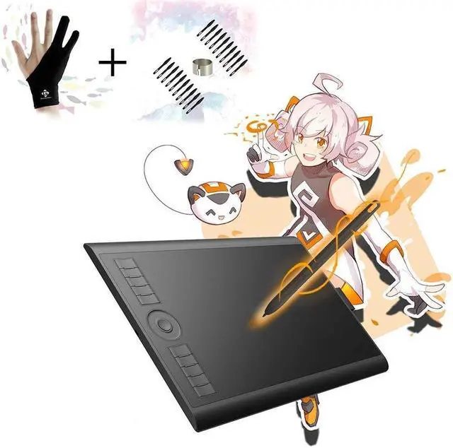 Main image of GAOMON M10K 2018 Art Animation Tablet& GAOMON Two-Finger Glove&GAOMON Nibs for AP31 of M10K 2018