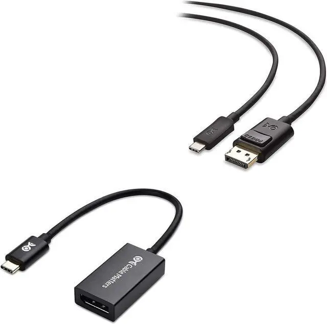 Main image of Cable Matters USB-C to DisplayPort Cable & Adapter, 8K@60Hz, Black, 6ft, Thunderbolt 3 Compatible