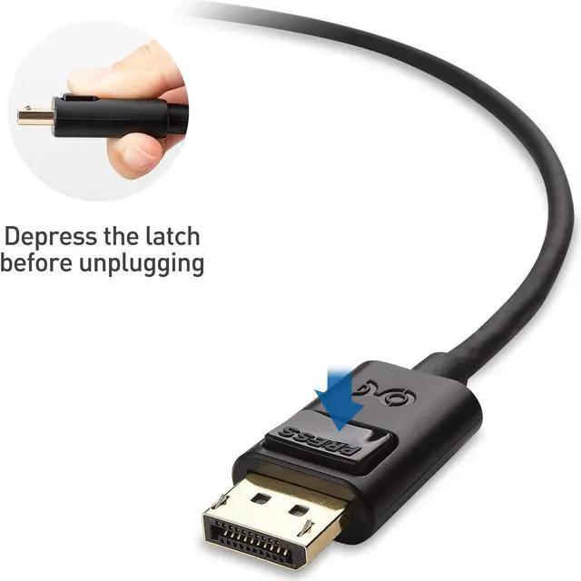 Alt view image 3 of 5 - Cable Matters USB-C to DisplayPort Cable & Adapter, 8K@60Hz, Black, 6ft, Thunderbolt 3 Compatible