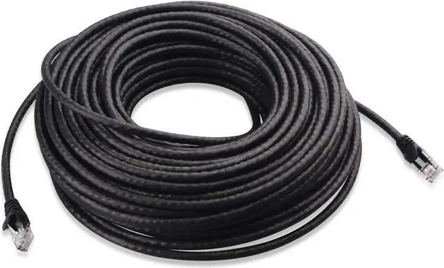 Alt view image 2 of 5 - Cable Matters 100 Feet Snagless Long Cat6 Ethernet Cable (Cat6 Cable, Cat 6 Cable) in Black & 5-Pack 5 Feet Snagless Short Cat6 Ethernet Cable