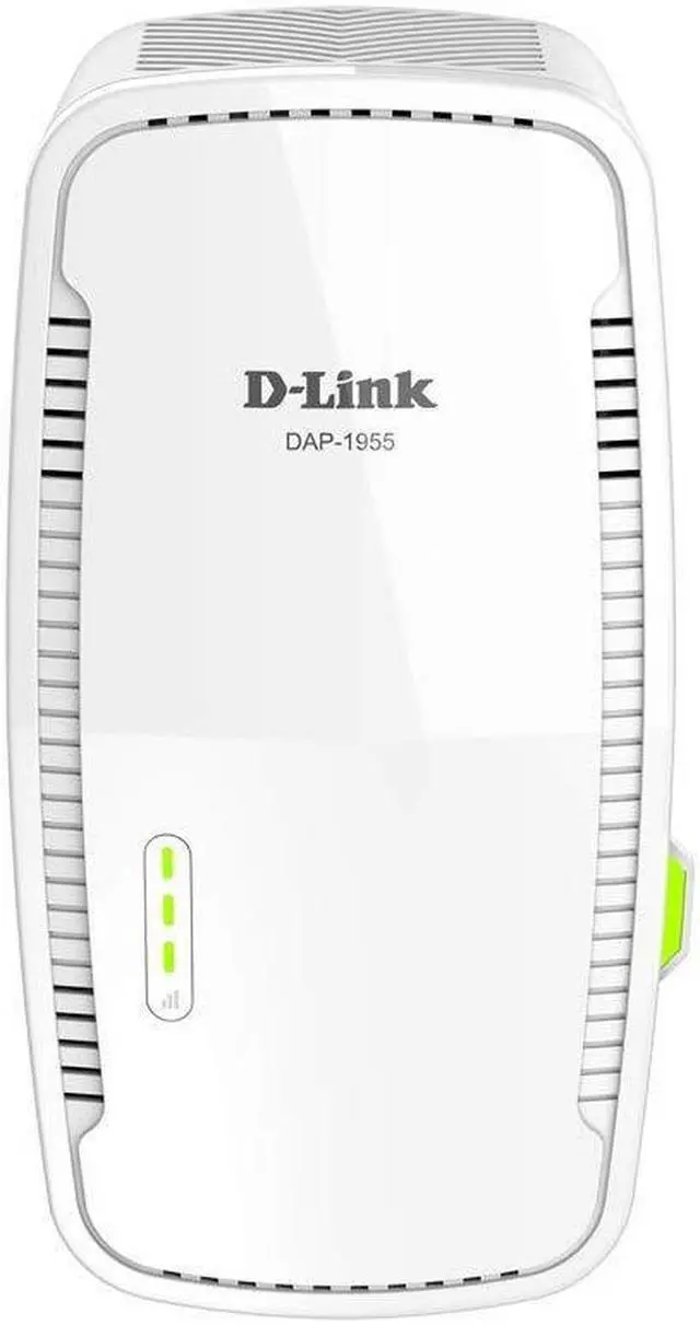 Main image of D-Link DAP-1955-US, WiFi Range Extender Mesh Gigabit AC1900 Dual Band Plug In Wall Signal Booster Wireless or Ethernet Port Smart Home Access Point, White