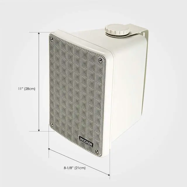 Alt view image 5 of 5 - Kicker KB6B 2-Way Full Range Indoor Outdoor Speakers (Pair) Weatherproof Speakers for Patio Garage Poolside in-Home, 6.5 inch woofer, 2x5 inch Horn Tweeter Gray