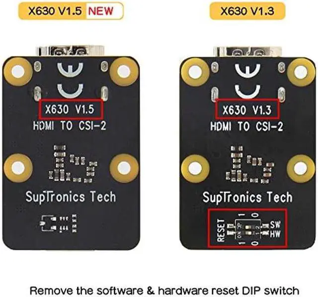 Alt view image 3 of 5 - Geekworm X630 V1.5 Hdmi to CSI-2 Module for Raspberry Pi, Hdmi Input Bridge TC358743 Supports up to 1080p/25Fps Compatible with Raspberry Pi 4B/3B+/3B/3A+/Pi Zero/Zero W/Zero 2W