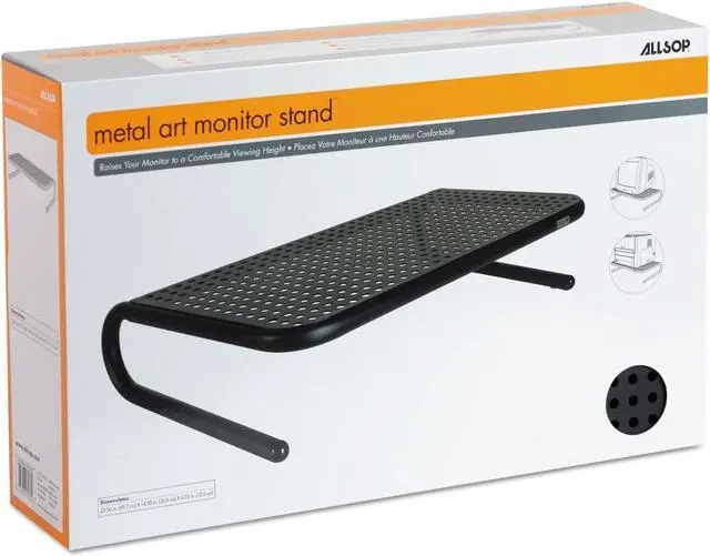 Alt view image 2 of 5 - Allsop Metal Art Monitor Stand, 19" X 12.5" X 5.25", Black, Supports 30 Lbs