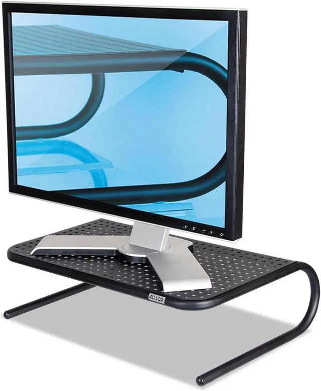 Alt view image 4 of 5 - Allsop Metal Art Monitor Stand, 19" X 12.5" X 5.25", Black, Supports 30 Lbs