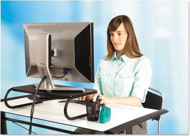 Alt view image 5 of 5 - Allsop Metal Art Monitor Stand, 19" X 12.5" X 5.25", Black, Supports 30 Lbs