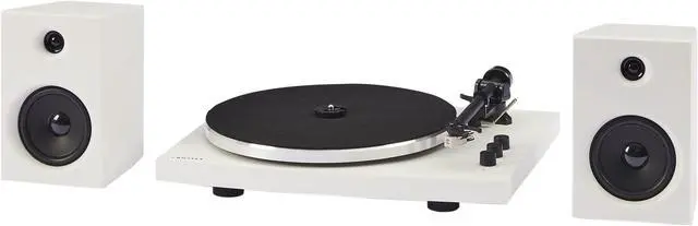 Main image of Crosley T150C-WH 2-Speed Bluetooth Turntable Record Player System with Weighted Tone Arm and Stereo Speakers, White