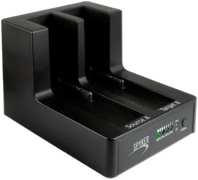 Alt view image 5 of 5 - Syba CL-ENC50060 USB 3.0 Dual Slot 3.5"/2.5" Sata III HD Docking Station for Easy Clone and Backup, Black