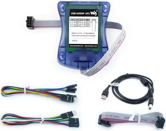 Main image of waveshare Compatible with Atmel at AVRISP mkII mk2 AVR ISP in-System Programmer USB AVRISP XPII Support All AVR Devices with ISP or PDI Interface, XMEGA Support AVR Studio 4/5/6