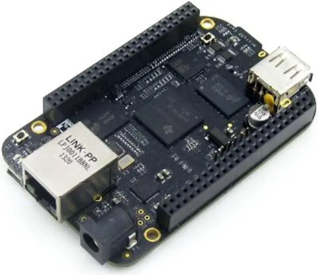 Main image of waveshare BeagleBone Black Rev C 1GHz ARM Cortex-A8 512MB DDR3 4GB 8bit eMMC Board Mini PC Development Board from Element14
