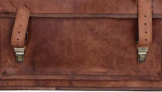 Alt view image 2 of 5 - Komal's Passion Leather Briefcase for Men and Women 18 inch Handmade Leather Messenger Bag for Laptop Best Computer Satchel Distressed Bag (Single Pocket)