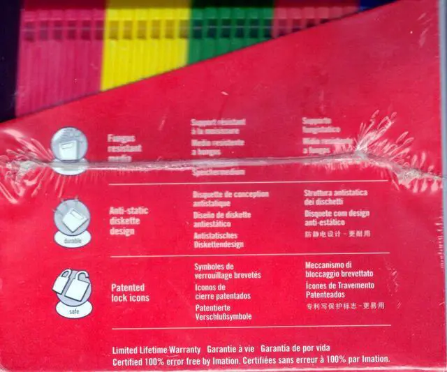 Alt view image 2 of 4 - Imation 3 1/2" Bulk Diskettes, IBM(R) Format, DS/HD, Rainbow, Box of 30