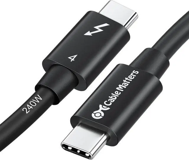 Main image of Cable Matters [Intel Certified] 40Gbps Thunderbolt 4 Cable 3.3ft with 8K Video and 240W Charging - 1m, Compatible with USB4, Thunderbolt 3 Cable and USB-C