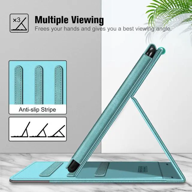 Alt view image 4 of 5 - Fintie Case for All-New  Fire HD 10 Tablet (13th/11th Generation, 2023/2021 Release) - Multi-Angle Stand Cover with Pocket Auto Wake/Sleep, Turquoise