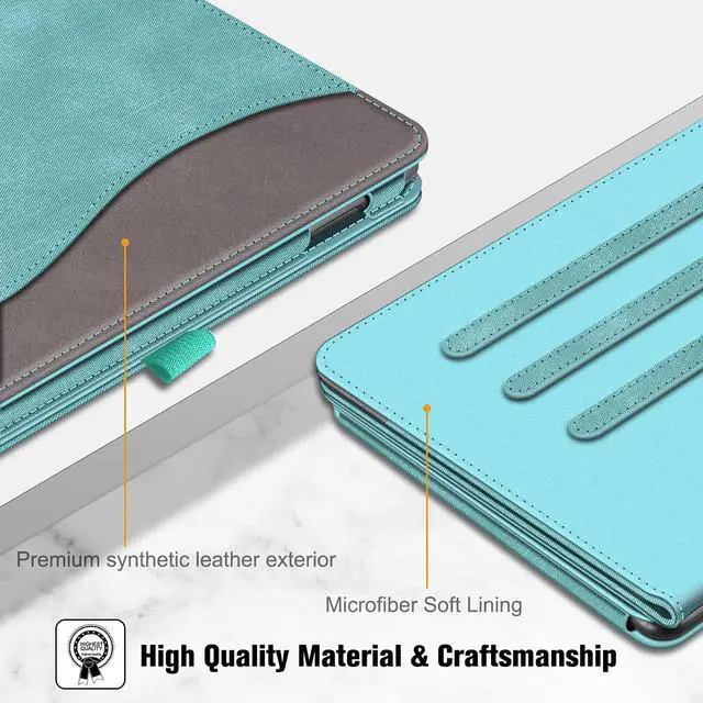 Alt view image 5 of 5 - Fintie Case for All-New  Fire HD 10 Tablet (13th/11th Generation, 2023/2021 Release) - Multi-Angle Stand Cover with Pocket Auto Wake/Sleep, Turquoise