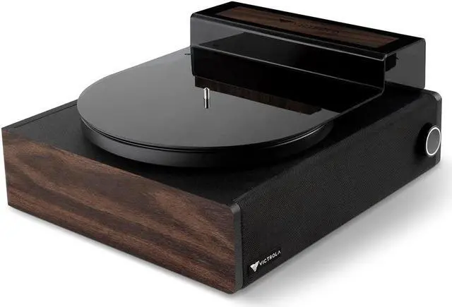 Alt view image 2 of 5 - Victrola Premiere V1 Sound Bar Turntable - Premium Vinyl Record Player with Built-In Speakers (10W x2), Bluetooth and RCA Preamp Output, Supports 33-1/3 and 45 RPM Vinyl Record