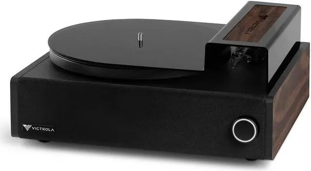 Alt view image 4 of 5 - Victrola Premiere V1 Sound Bar Turntable - Premium Vinyl Record Player with Built-In Speakers (10W x2), Bluetooth and RCA Preamp Output, Supports 33-1/3 and 45 RPM Vinyl Record