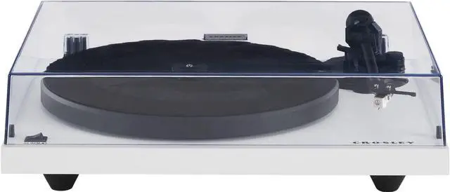 Alt view image 3 of 5 - Crosley C6B-WH Belt-Drive Bluetooth Turntable Record Player with Adjustable Tone Arm, White