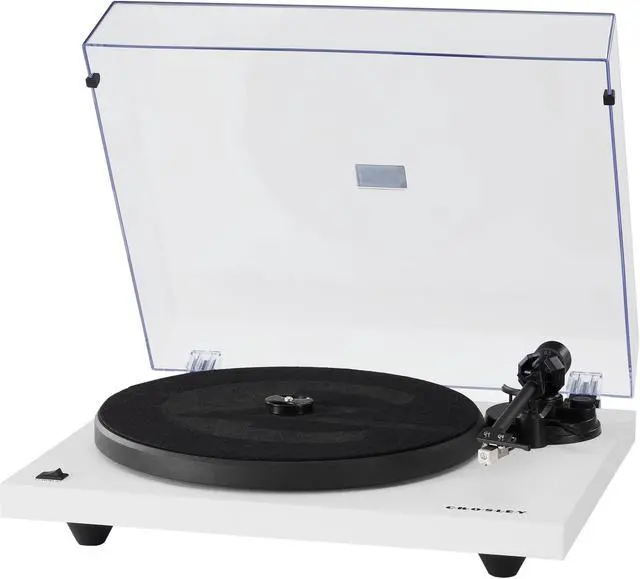 Alt view image 2 of 5 - Crosley C6B-WH Belt-Drive Bluetooth Turntable Record Player with Adjustable Tone Arm, White