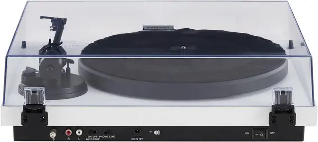 Alt view image 4 of 5 - Crosley C6B-WH Belt-Drive Bluetooth Turntable Record Player with Adjustable Tone Arm, White