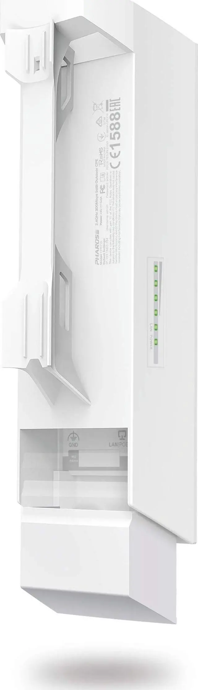 Alt view image 4 of 5 - TP-Link 2.4GHz N300 Long Range Outdoor CPE for PtP and PtMP Transmission | Point to Point Wireless Bridge | 9dBi, 5km+ | Passive PoE Powered w/ Free PoE Injector | Pharos Control (CPE210)