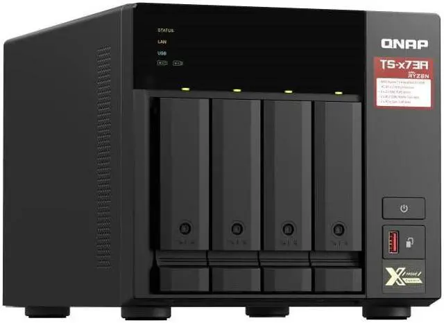 Alt view image 2 of 5 - QNAP TS-473A-8G SAN/NAS Storage System, Black
