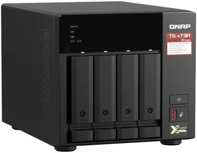 Alt view image 4 of 5 - QNAP TS-473A-8G SAN/NAS Storage System, Black