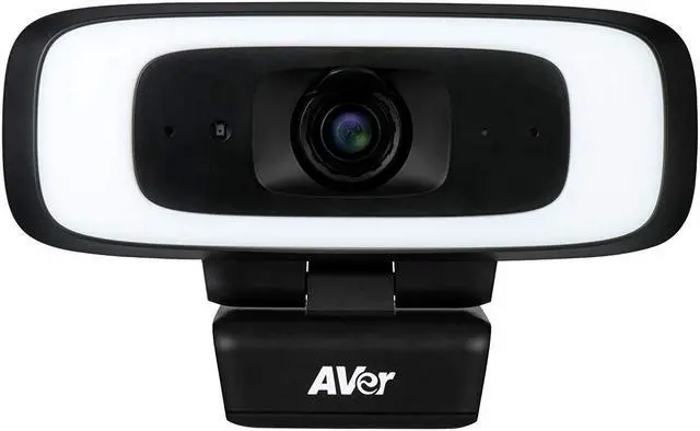 Main image of AVer CAM130 Compact 4K Camera - Portable USB Webcam for Private Video Conferencing and Remote Work - with Built-in Lighting and Privacy Cover - Dual FOV - Laptop or Tripod Mountable Conference Cam