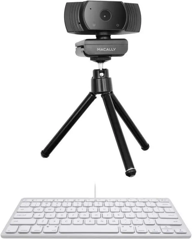 Main image of Macally Mini Keyboard and a 1080P Webcam, Designed for Clear Smooth Streaming