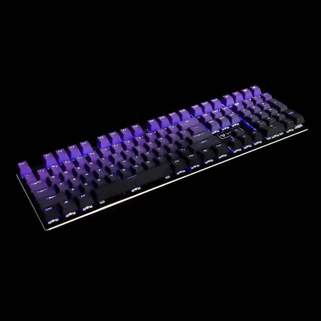 Alt view image 3 of 4 - YMDK Double Shot 108 Dyed PBT Shine Through OEM Profile Purple Gradient Keycap for MX Switches Mechanical KeyboardOnly Keycap (Purple Gradient)