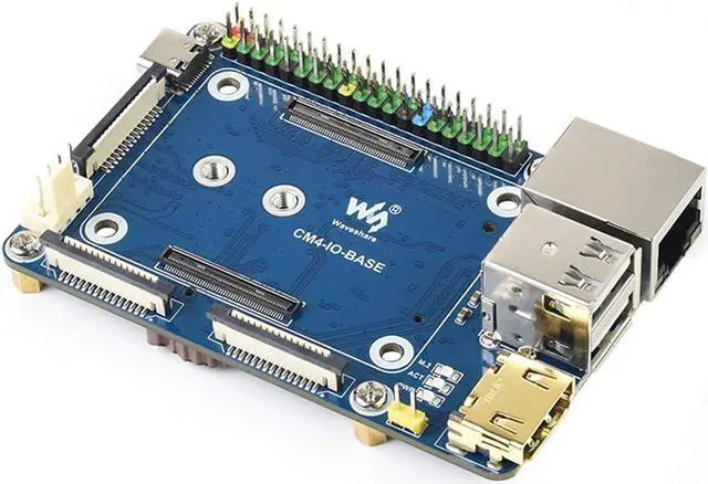 Main image of Mini Base Board for Raspberry Pi Compute Module 4, with Standard CM4 Socket and Raspberry Pi 40 PIN GPIO Header, Onboard Multiple Connectors, Suitable for Compute Module 4 Lite/EMMC Series Module