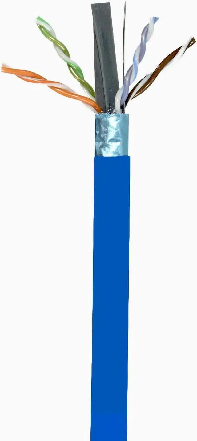 Alt view image 2 of 5 - CAT6A Shielded Plenum (CMP), 1000ft, FTP 23AWG, 650MHz, Solid Pure Copper, UL Certified, UL-LP Certification, Bulk Ethernet Cable Reel, Blue