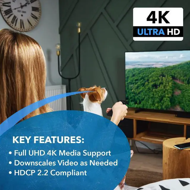 Alt view image 4 of 5 - OREI 4x4 HDMI 4K Matrix Switch/Splitter, (4-Input, 4-Output) with Remote Control Supports UltraHD 4K@60Hz 4:4:4, HDR, YUV, HDMI 2.0, HDCP 2.2, 3D, 1080p, 18 GBPS - Downscaler (4K & 1080p Together)
