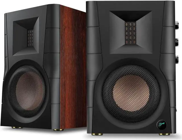 Main image of HiVi-Swans D100 Bluetooth Bookshelf Speakers - Powered Desktop Stereo Speakers for TV/Turntable/PC/Monitor - 4 Inch Near Field Computer Speakers 62w RMS - Wood Grain (Pair)