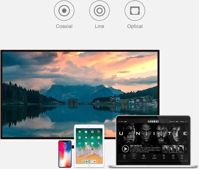 Alt view image 5 of 5 - HiVi-Swans D100 Bluetooth Bookshelf Speakers - Powered Desktop Stereo Speakers for TV/Turntable/PC/Monitor - 4 Inch Near Field Computer Speakers 62w RMS - Wood Grain (Pair)