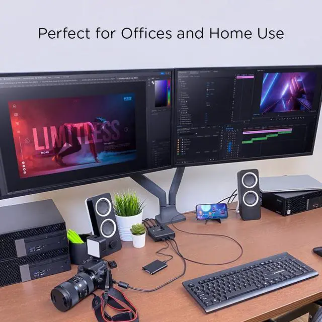 Alt view image 4 of 5 - IOGEAR 4x4 USB 3.0 Peripheral Sharing Switch - Share 4 USB Devices Between 4 Computers - LED Indicators - Cables & Remote Included - PC - MAC - Printer - Scanner - Mouse/Keyboard and More - GUS434