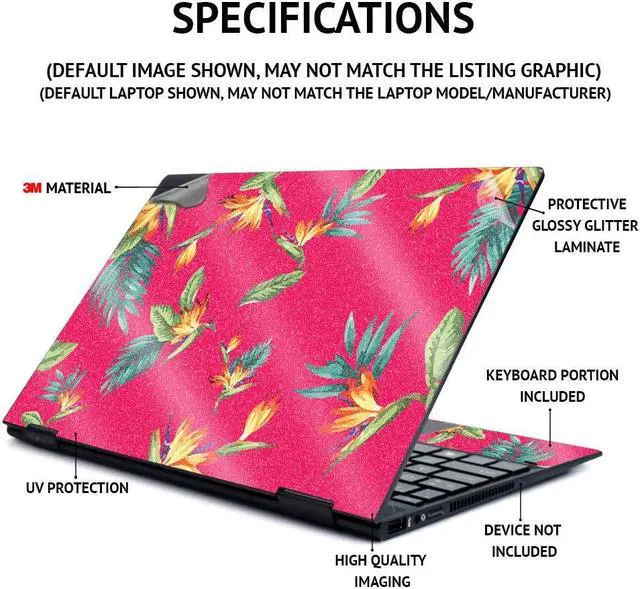 Alt view image 3 of 5 - MightySkins Glossy Glitter Skin Compatible with Samsung Chromebook 4 (2021) 11.6" - VSCO Girl | Protective, Durable High-Gloss Glitter Finish | Easy to Apply and Change Styles | Made in The USA