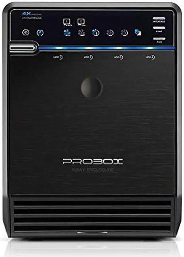 Main image of Mediasonic PROBOX 4 Bay 3.5" SATA Hard Drive Enclosure - USB 3.0 eSATA Support 24TB HDD (HF2-SU3S3)