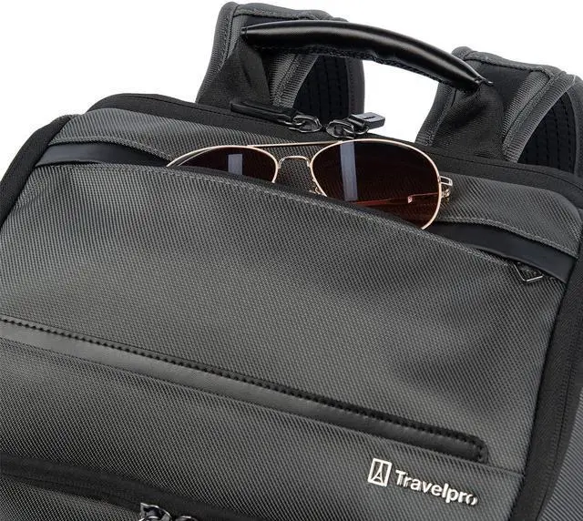 Alt view image 2 of 5 - Travelpro Crew Executive Choice 3 Medium Top Load Backpack fits up to 15.6 Laptops and Tablets, USB A and C Ports, Men and Women, Titanium Grey