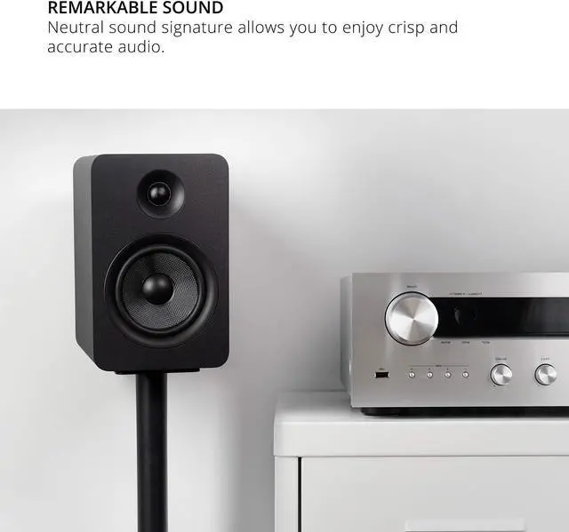 Alt view image 5 of 5 - Kanto YU Passive 5.25" Passive Bookshelf Speakers with 1" Silk Dome Tweeter | External Amplifier Required | Pair | Matte White